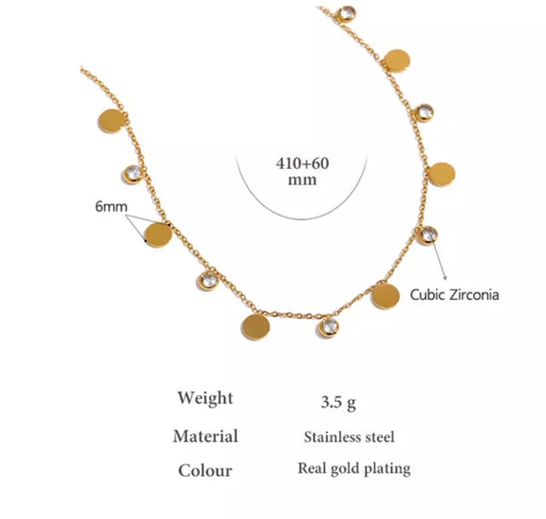 UTOPIA | Tarnish Free | Gold Cubic Zirconia | Necklace