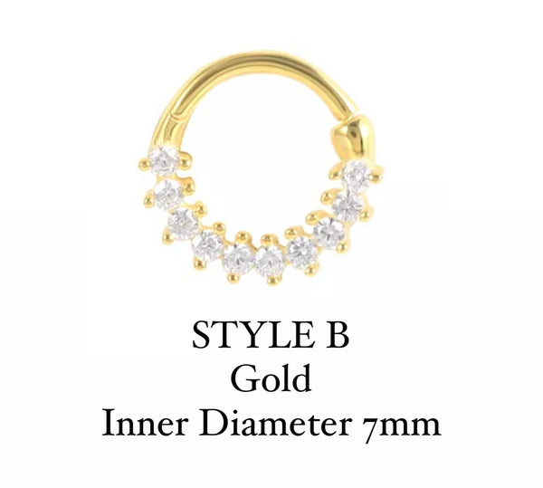 DAITH EARRINGS I S925 Sterling Silver | 18ct Gold/Platinun Plated | Cubic Zirconia | Single Piece
