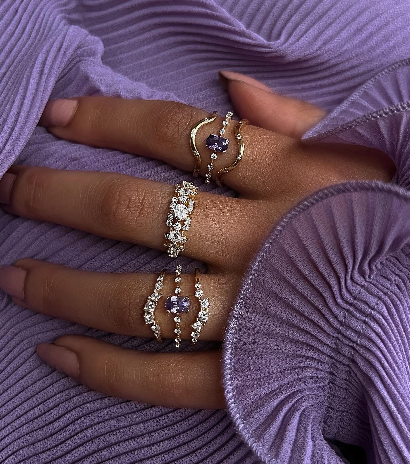 DYNASTY I Ethereal Collection | S925 Sterling Silver I 18k Gold Plated I Cubic Zirconia Ring