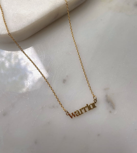 Word Necklaces | Pendant Style | Tarnish Free | 18ct Gold Plated and Stainless Steel | Selflove/fearless/triumphant/courageous/shero/warrior/girlboss