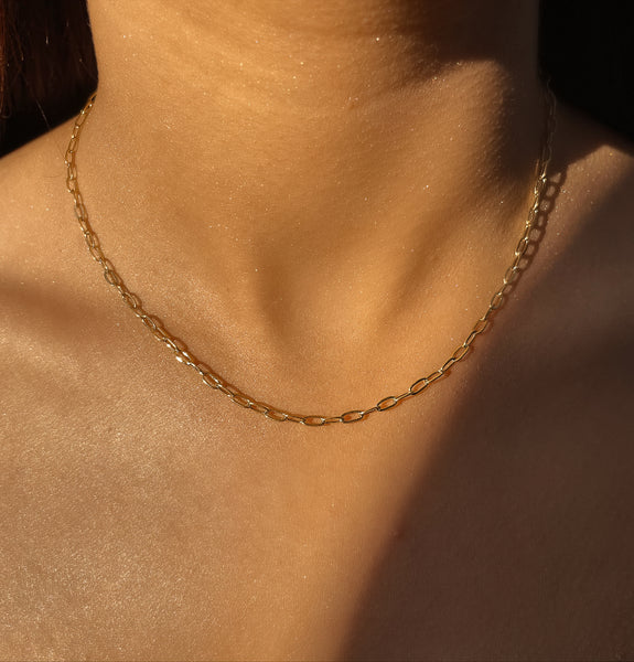 Fathima D | Gold Tarnish-Free | Paperclip Necklace