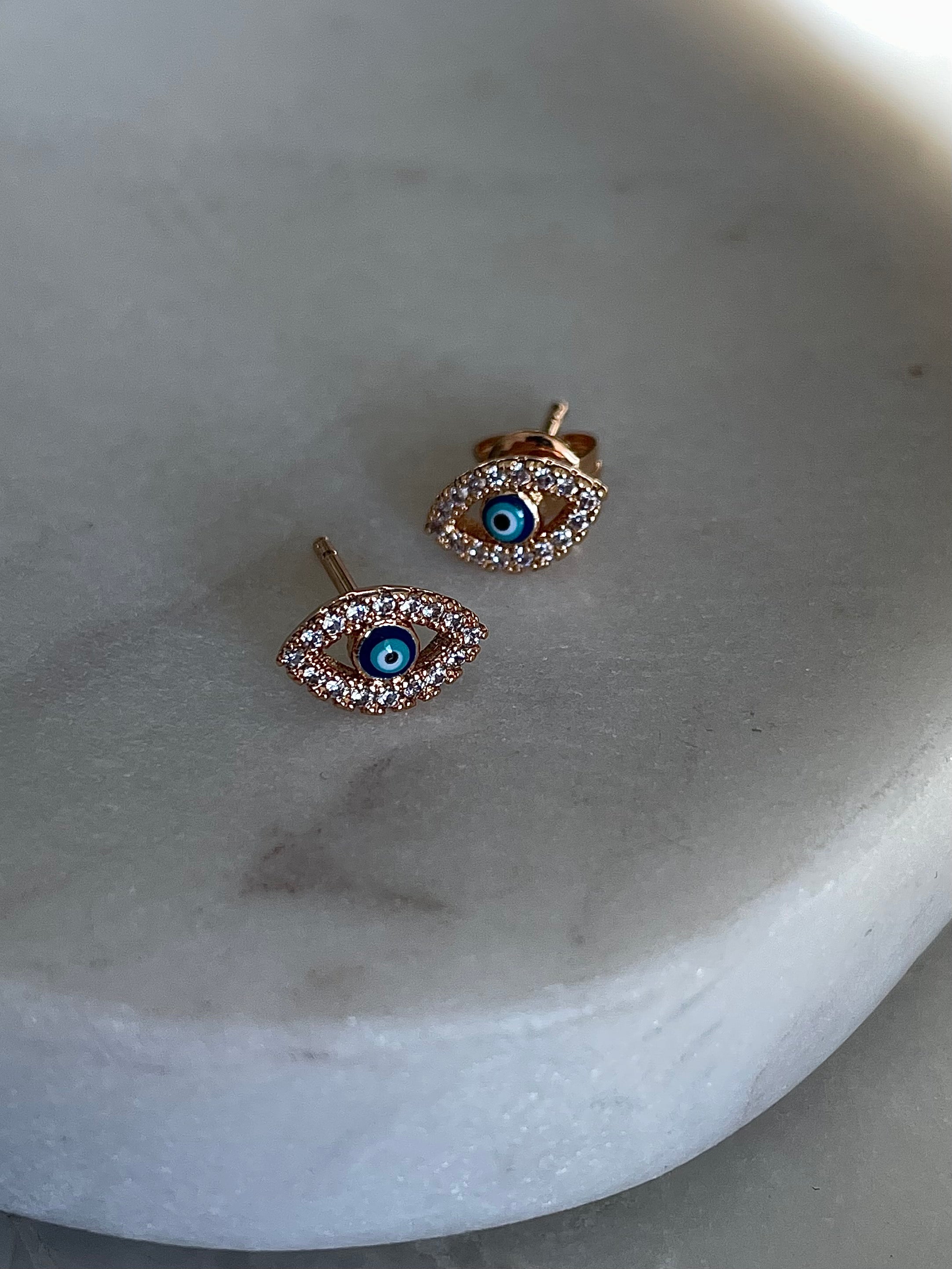 Asha | Evil Eye Stud Earrings
