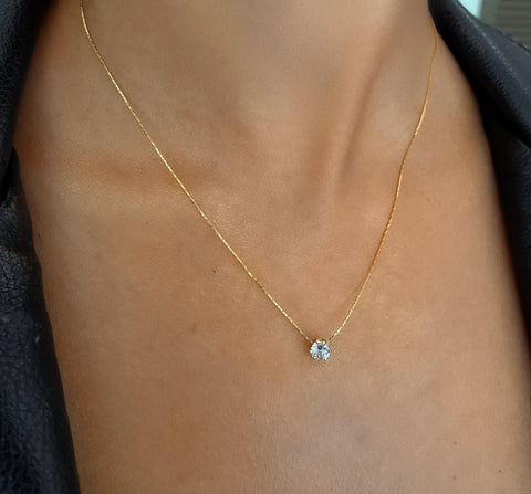 GWEN | Cubic Zirconia Drop Necklace | Tarnish-Free