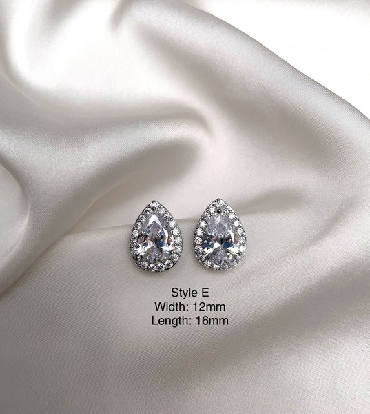 LUXURY STUDS | Cubic Zirconia Earrings | 5 Styles