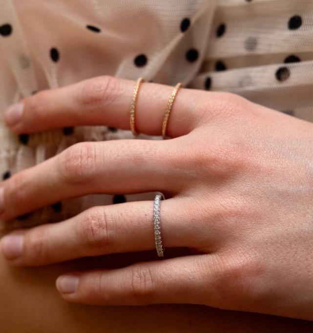 GIANNA I Tarnish Free | Eternity Band I S925 Sterling Silver I 18ct Gold Plated I Platinum Plated I Cubic Zirconia
