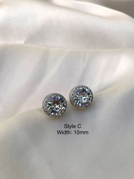 LUXURY STUDS | Cubic Zirconia Earrings | 5 Styles