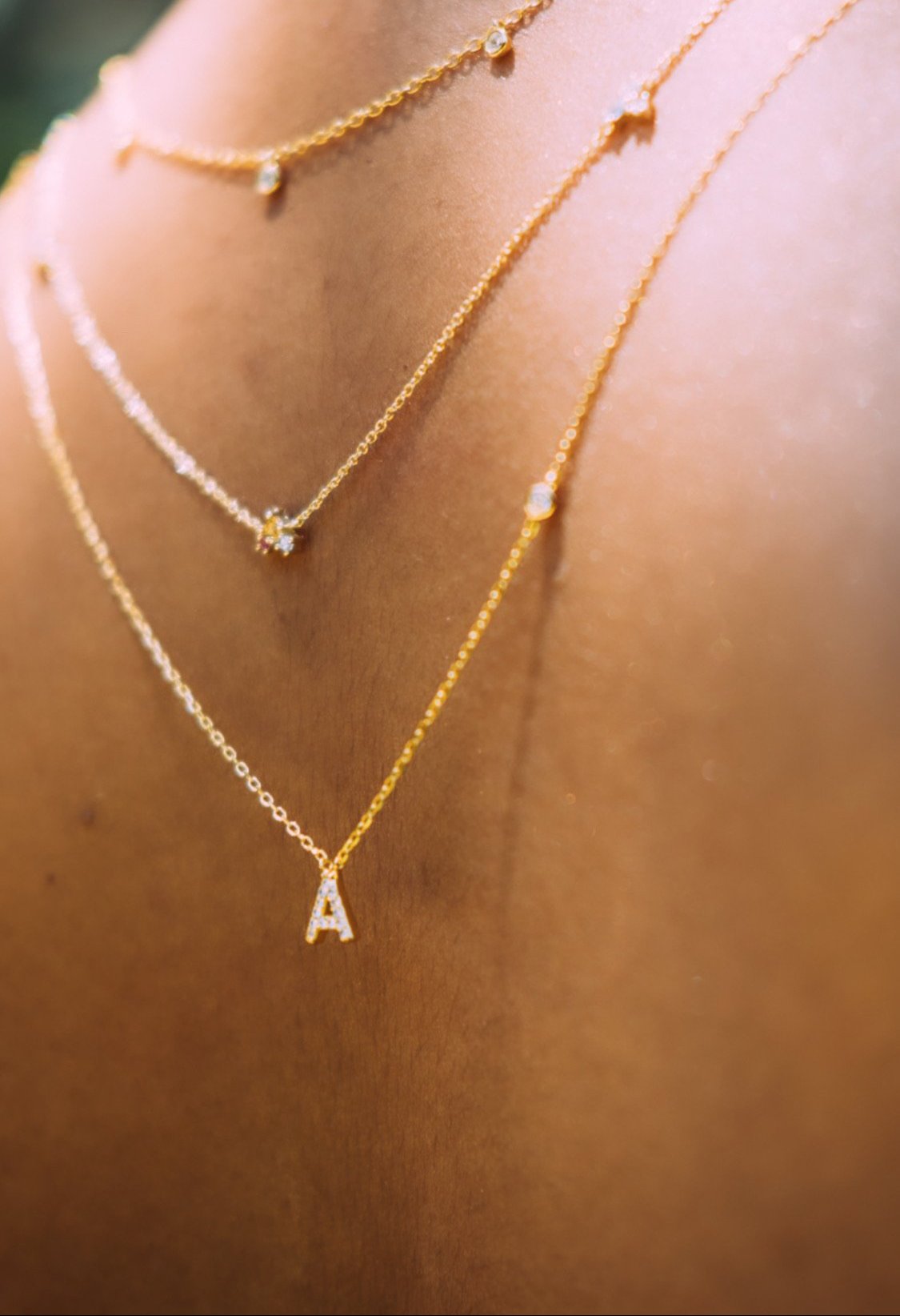 JADORE Necklace I Initial I S925 Sterling Silver I Gold/Silver I Cubic Zirconia I Letter Necklace