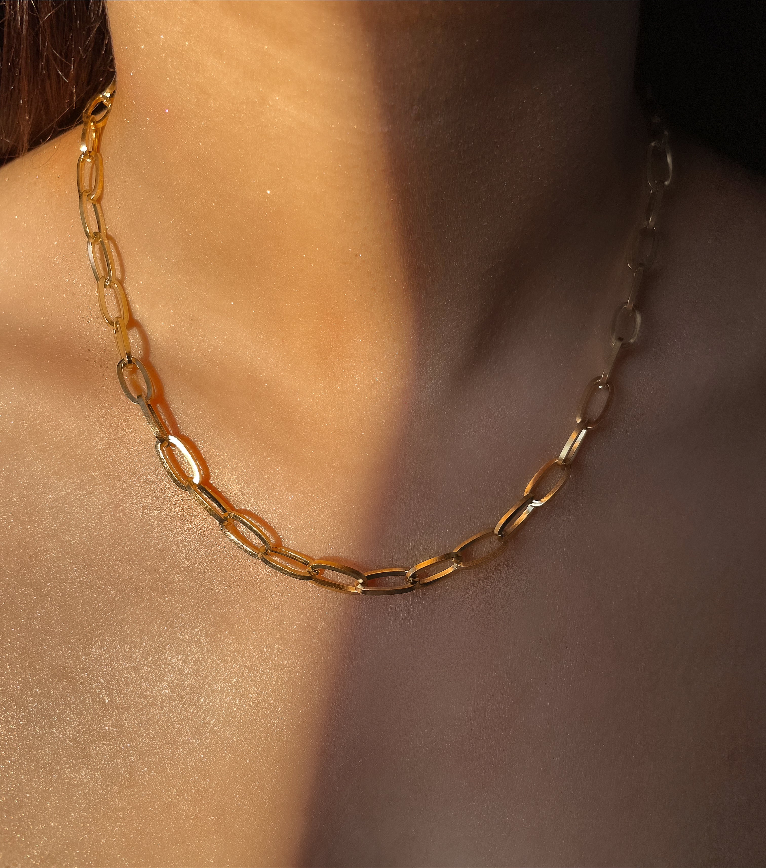 Fathima D | Gold Tarnish-Free | Paperclip Necklace