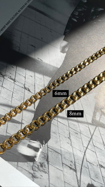 ICON | ZibaMan | 6/8/11mm Gold Cuban Necklace | Tarnish-Free