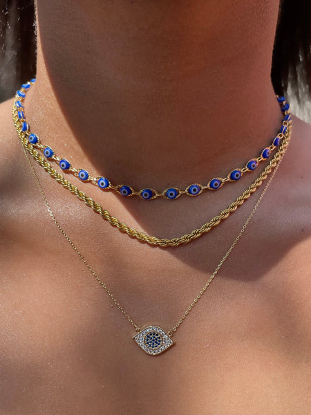 Artemis | Stainless Steel | Multi Evil Eye Necklace or Bracelet