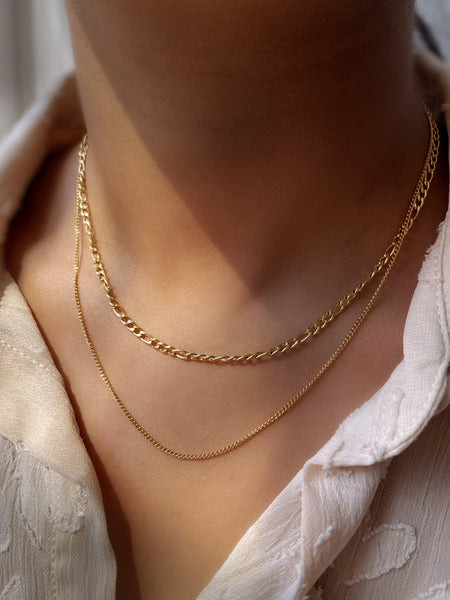 IRELIA | Tarnish-Free | Stainless Steel 18k Gold Plated | Double Layer Necklace
