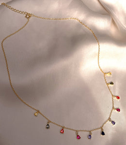 PORSHA | S925 Sterling Silver 18ct gold plated Dainty Drop Necklace