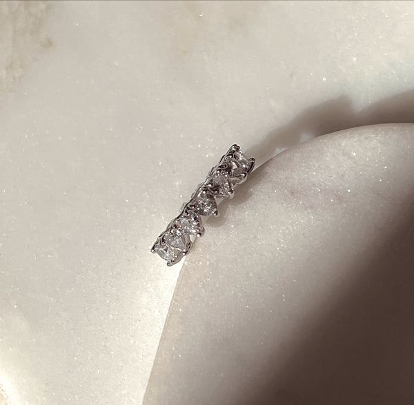 ESMÉ | Heart-Stone Eternity Ring | AAA Grade Cubic Zirconias