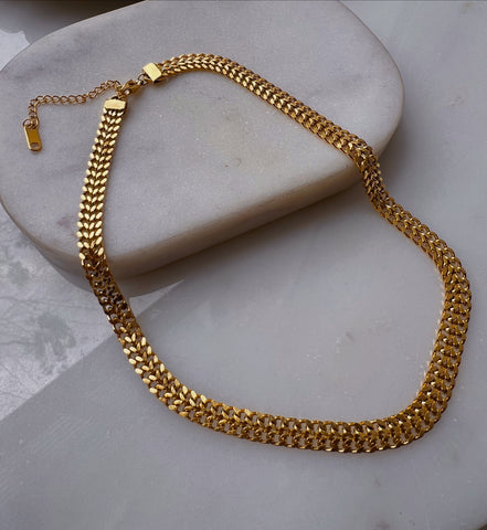 KIRA | Tarnish-Free | Stainless Steel Gold Plated | Woven Necklace