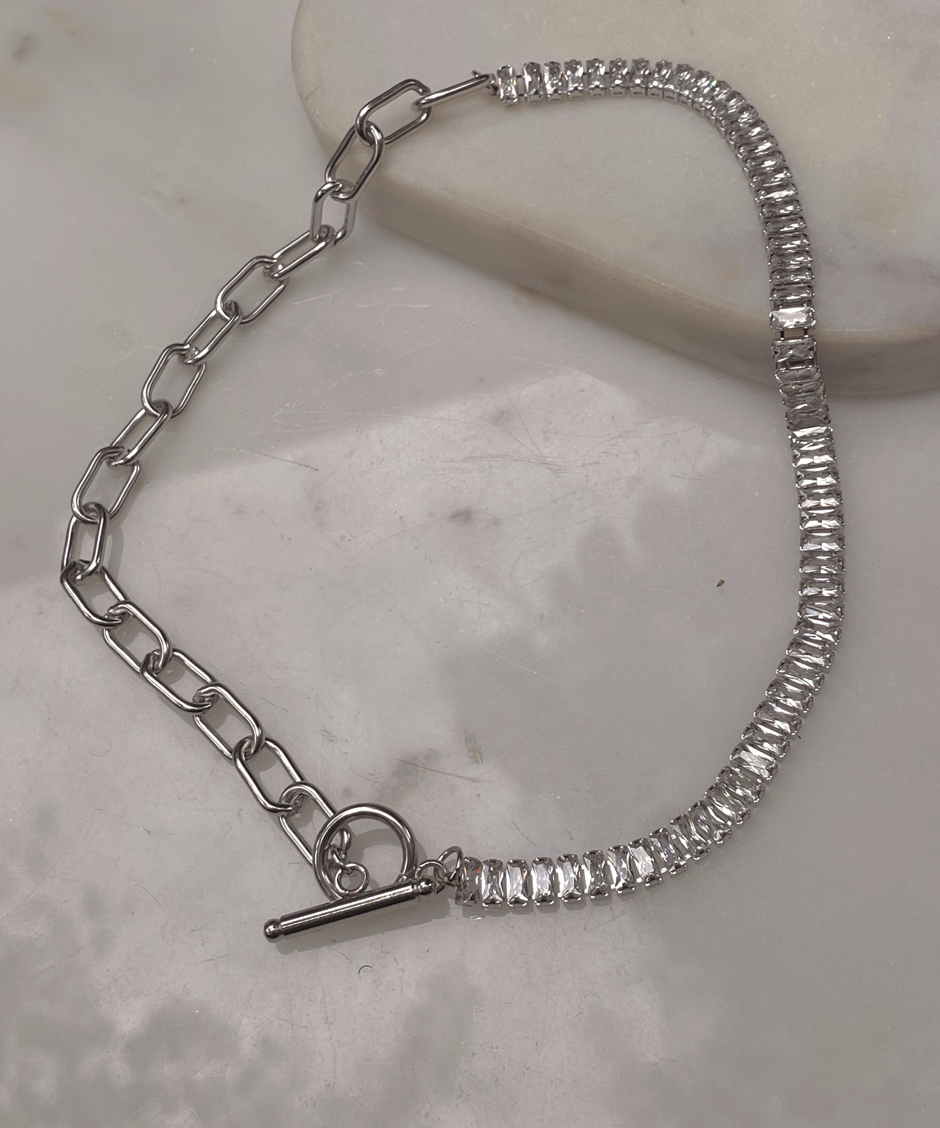RAZ D | Tarnish Free | silver paperclip style | bestselling | necklace | bracelet