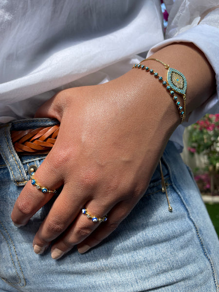 MAIA | Dainty Evil Eye Bracelet