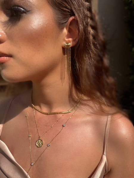 NATALIE | Tarnish-Free | Stainless Steel Gold Plated | Mesh Necklace/bracelet