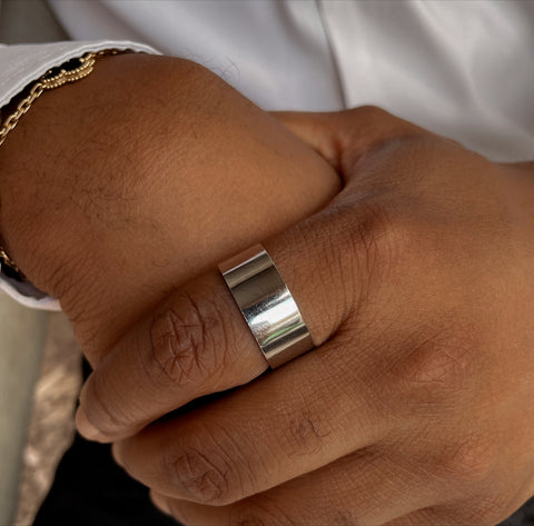 VICTOR | ZibaMan | Silver Chunky Ring | Tarnish-Free