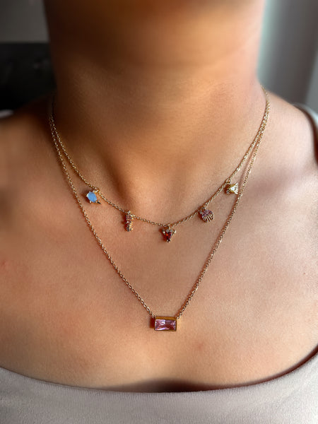 OCEANA I 18k Gold Plated Charm Necklace