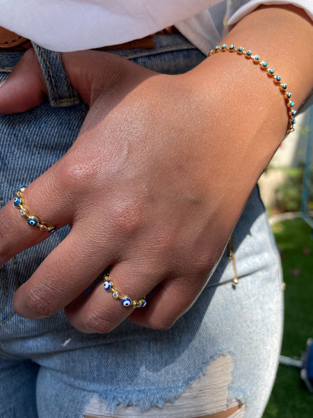 MAIA | Dainty Evil Eye Bracelet