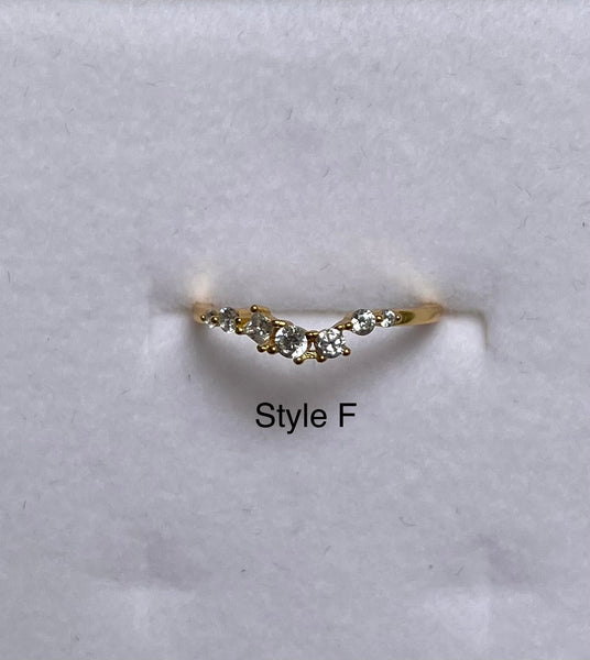 STACKING RINGS I Ethereal Collection I S925 Sterling Silver | 18ct Gold Plated | Cubic Zirconia
