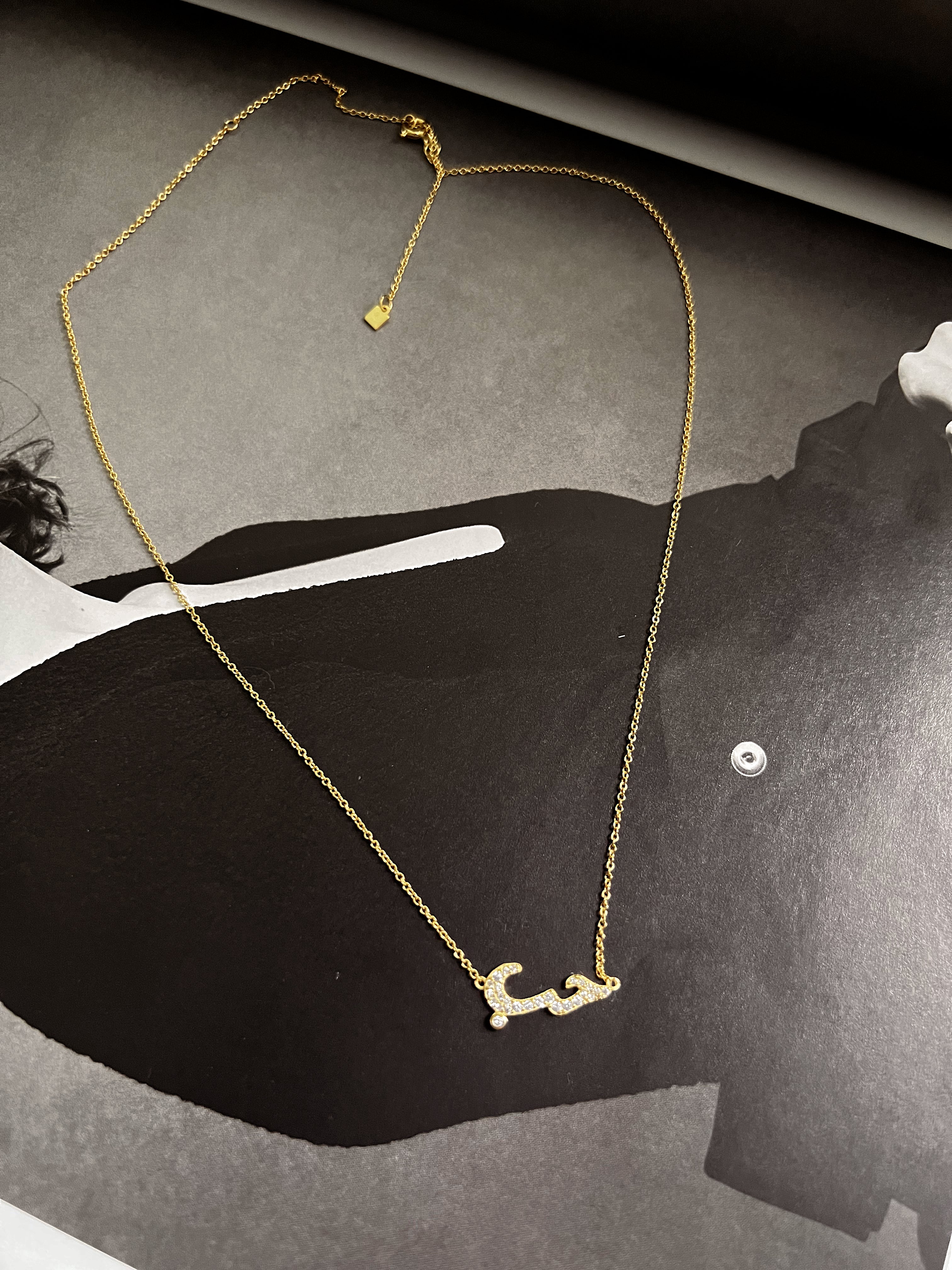 PREMIUM ARABIC LOVE | S925 Sterling Silver I 18ct gold plated I Cubic Zirconia I Dainty Pendant Necklace