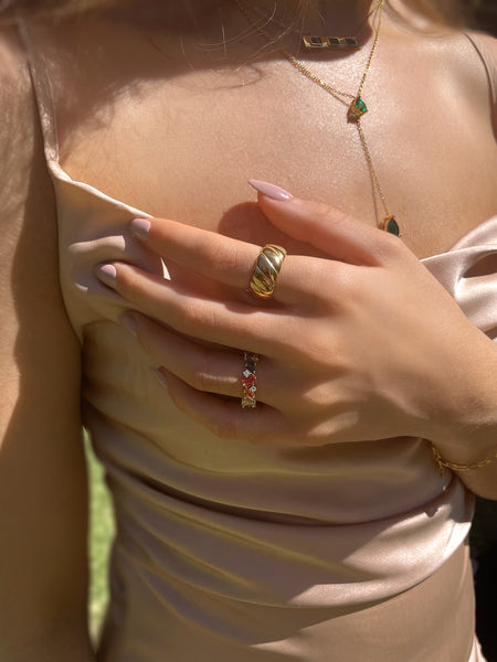IVY | | Tarnish Free | Chunky Gold Twist | Ring