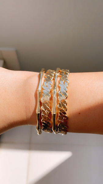 Sibongile | Tarnish-Free | Gold/Silver/Rose Gold Bamboo Cuff (1 piece)