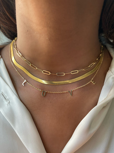 Candy Gold/silver Steel Snake Chain 4mm 36cm