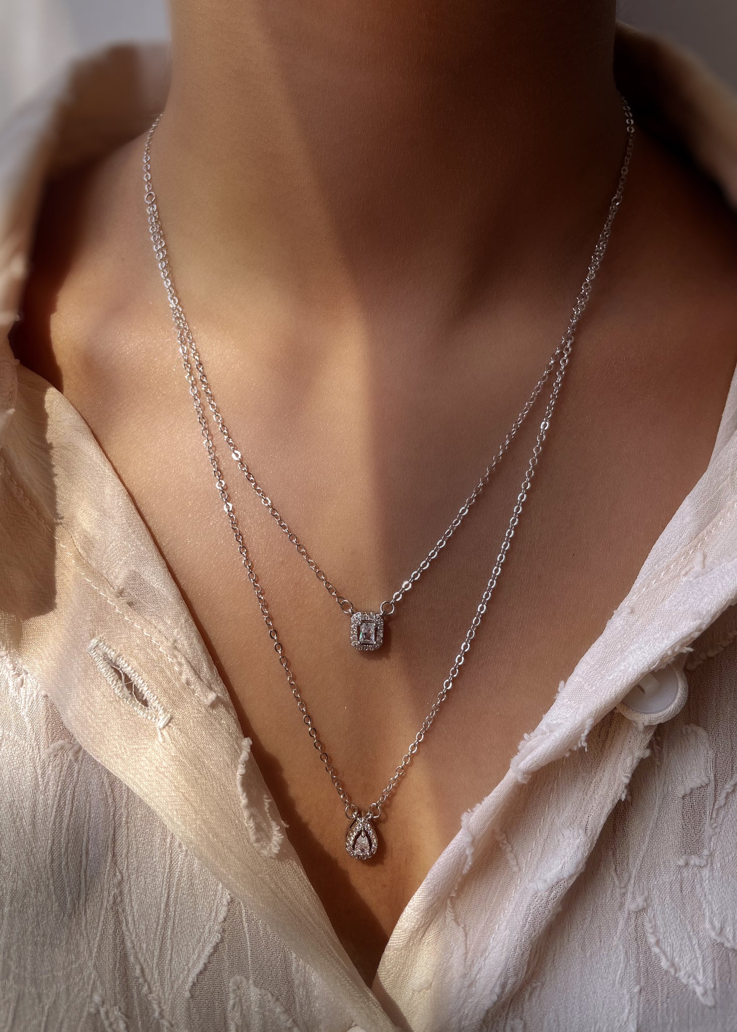 CASSIDY | Double Layer Luxury Necklace | AAA Grade Cubic Zirconia