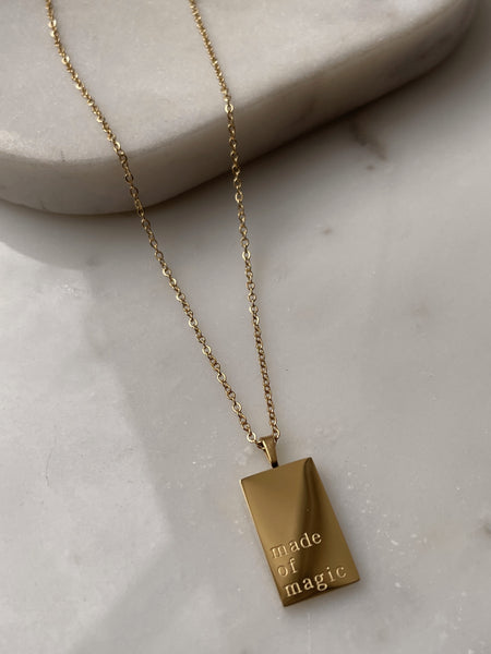 MADE OF MAGIC | Tarnish Free | Word Necklace