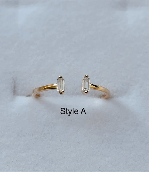 STACKING RINGS I Ethereal Collection I S925 Sterling Silver | 18ct Gold Plated | Cubic Zirconia