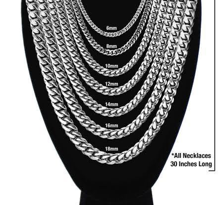 CEO | ZibaMan | 6/8/11mm Silver Cuban Necklace | Tarnish-Free