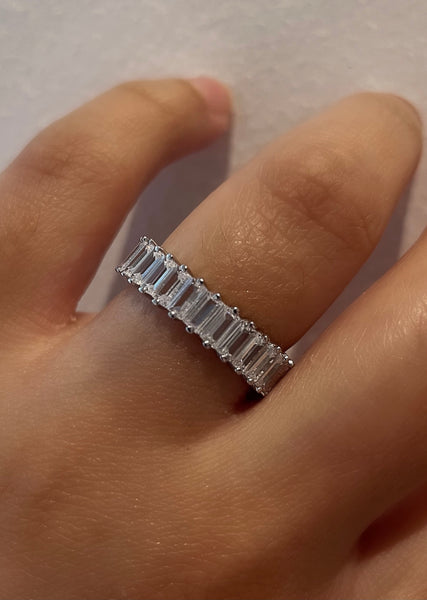 AFFECTION I Eternity Band I S925 Sterling Silver I Platinum Plated I Cubic Zirconia