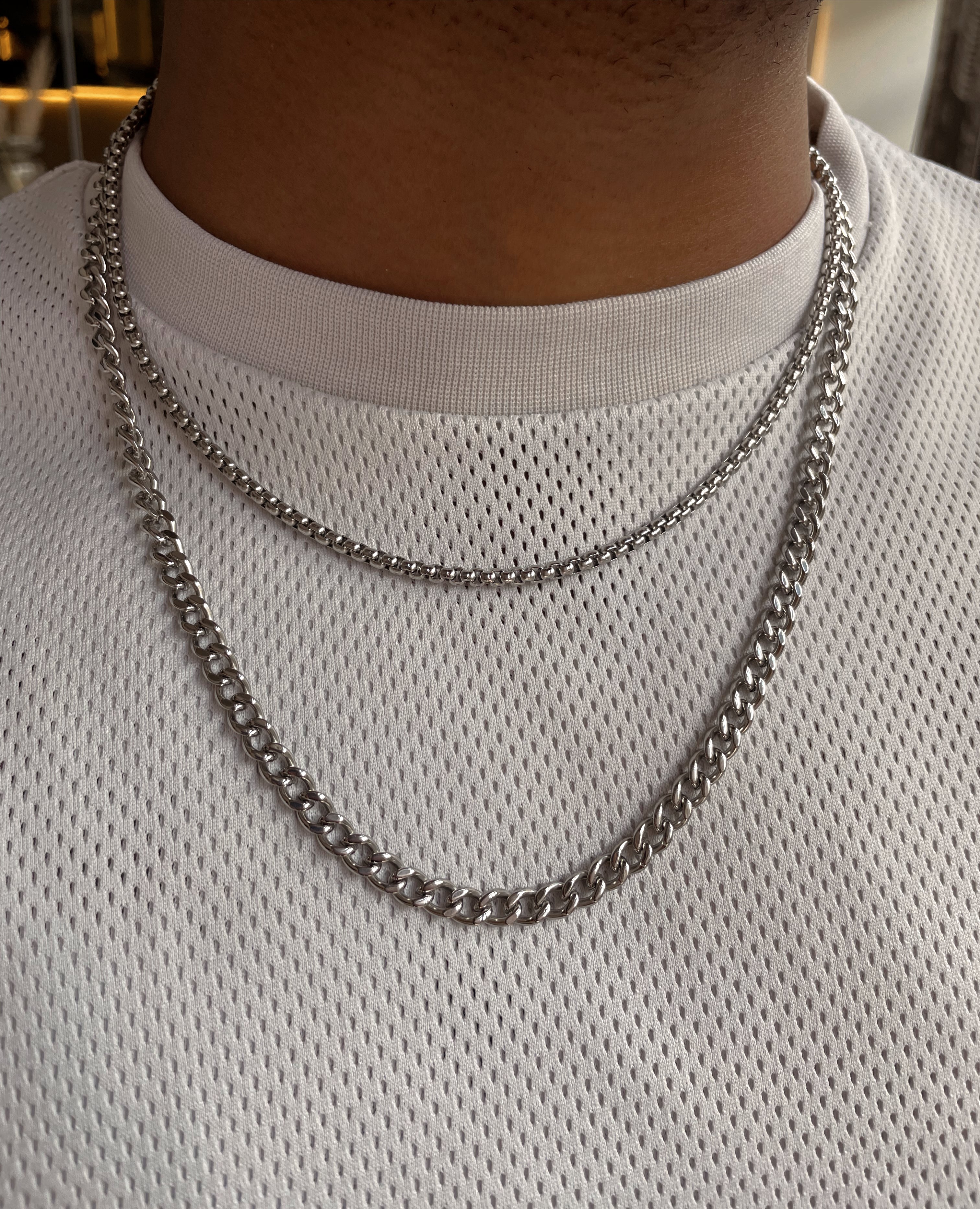 CEO | ZibaMan | 6/8/11mm Silver Cuban Necklace | Tarnish-Free