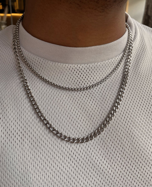 CEO | ZibaMan | 6/8/11mm Silver Cuban Necklace | Tarnish-Free