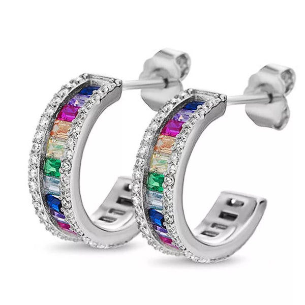 RAINBOW QUEEN | Luxury Rainbow Coloured Cubic Zirconia Earrings