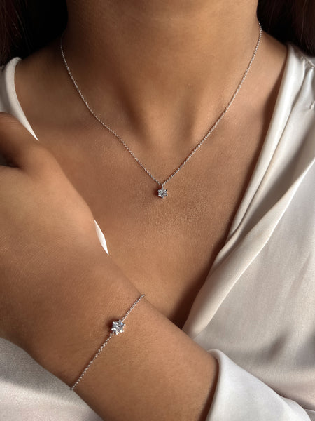 PARIS | Tarnish Free | S925 Sterling Silver I 18ct gold plated I Cubic Zirconia I Pendant Necklace/Bracelet