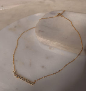 Word Necklaces Pendant Style Tarnish Free 18ct Gold Plated