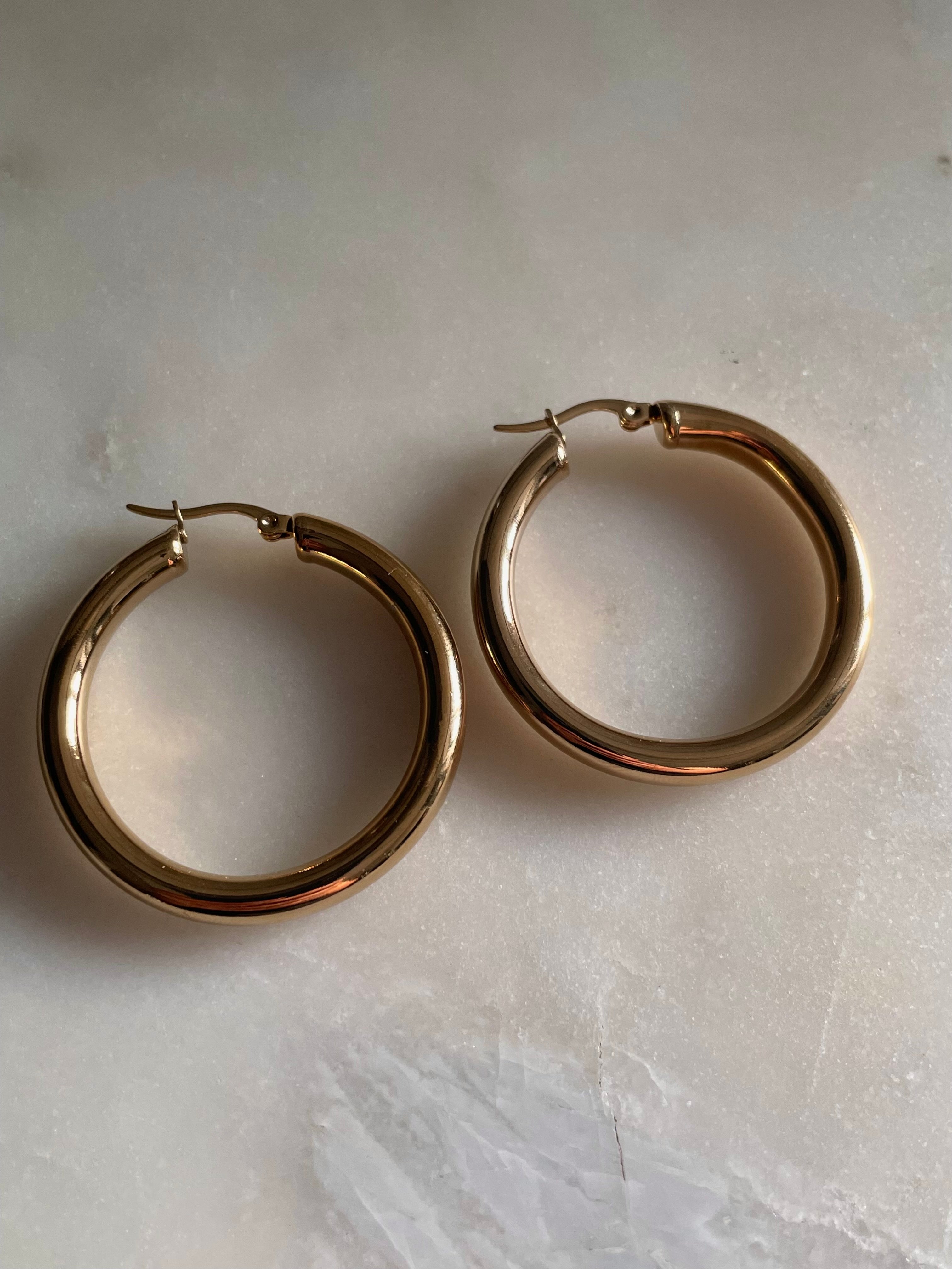 Barbados | Tarnish Free | Gold Plated Hoops | 3 Sizes