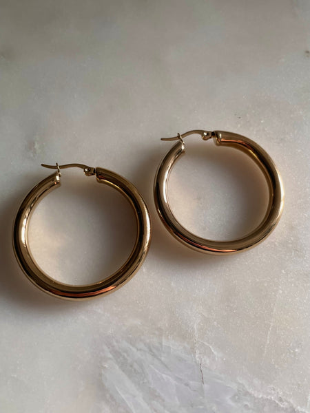 Barbados | Tarnish Free | Gold Plated Hoops | 3 Sizes