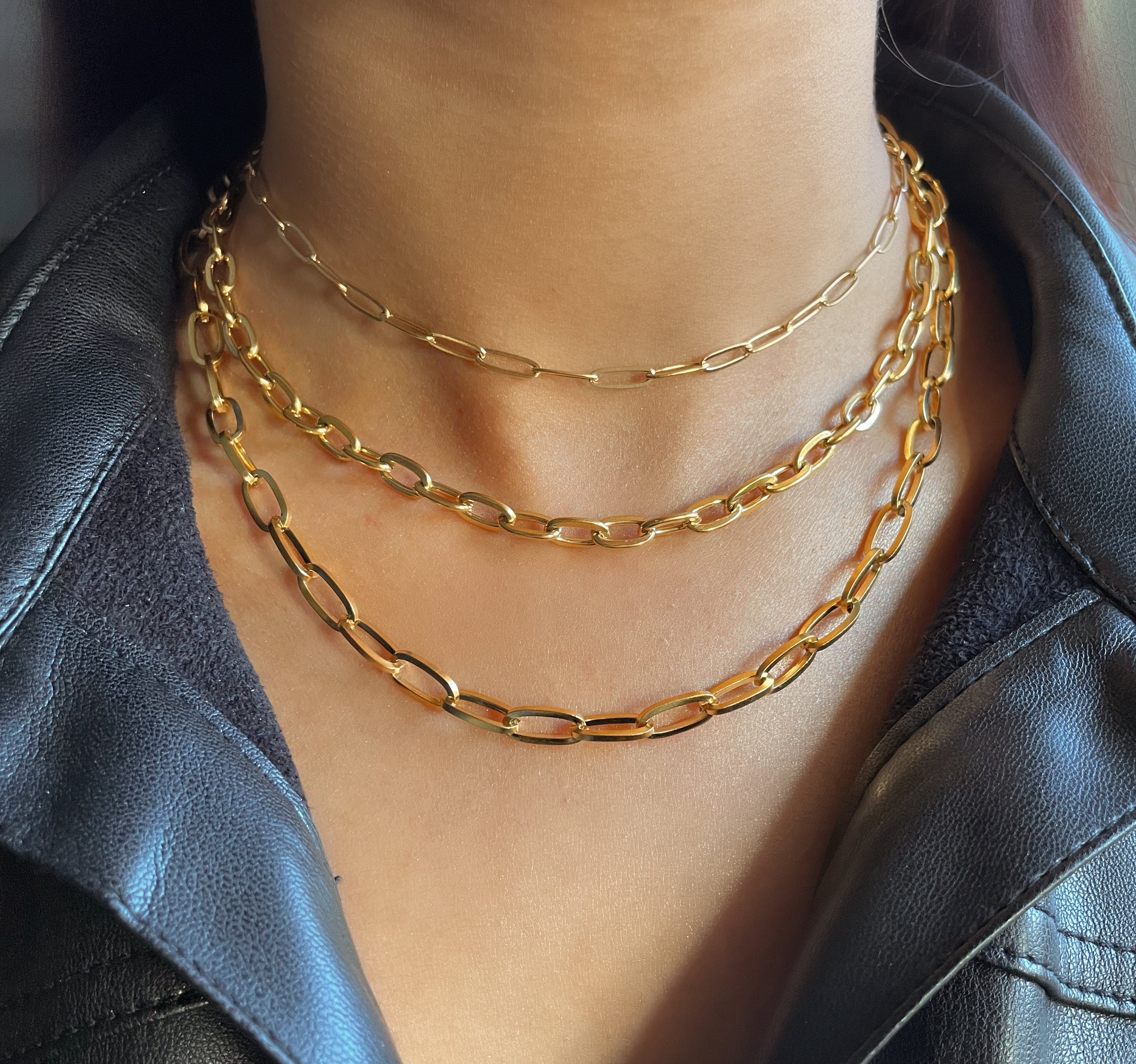Fathima D | Gold Tarnish-Free | Paperclip Necklace