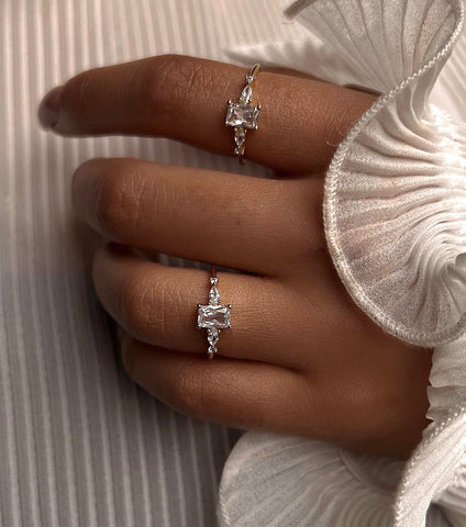 JUBILEE I Ethereal Collection | S925 Sterling Silver I 18k Gold Plated I Cubic Zirconia Ring