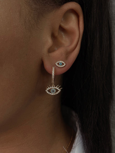 Asha | Evil Eye Stud Earrings