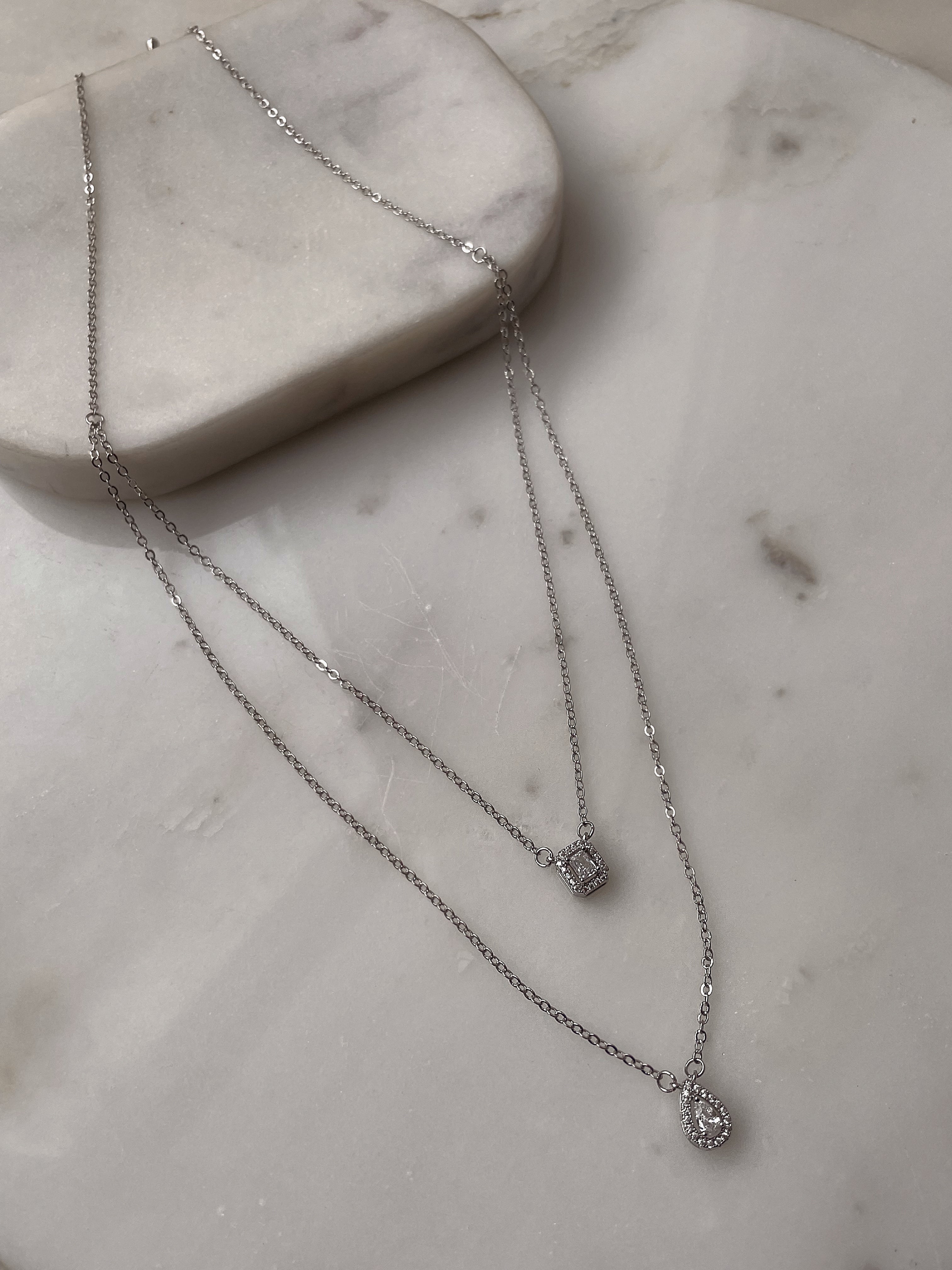 CASSIDY | Double Layer Luxury Necklace | AAA Grade Cubic Zirconia