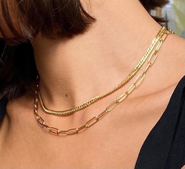 Fathima D | Gold Tarnish-Free | Paperclip Necklace