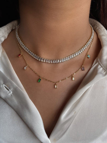 Santorini | Multi-Colour Drop Necklace/Bracelet | Tarnish-Free