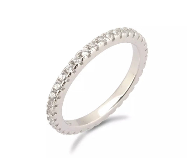 GIANNA I Tarnish Free | Eternity Band I S925 Sterling Silver I 18ct Gold Plated I Platinum Plated I Cubic Zirconia