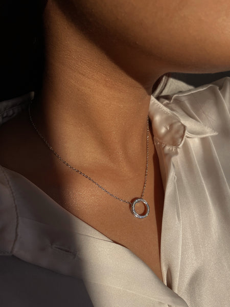 ZAYNAB | Gold/Silver Circular Necklace | AAA Grade Cubic Zirconia