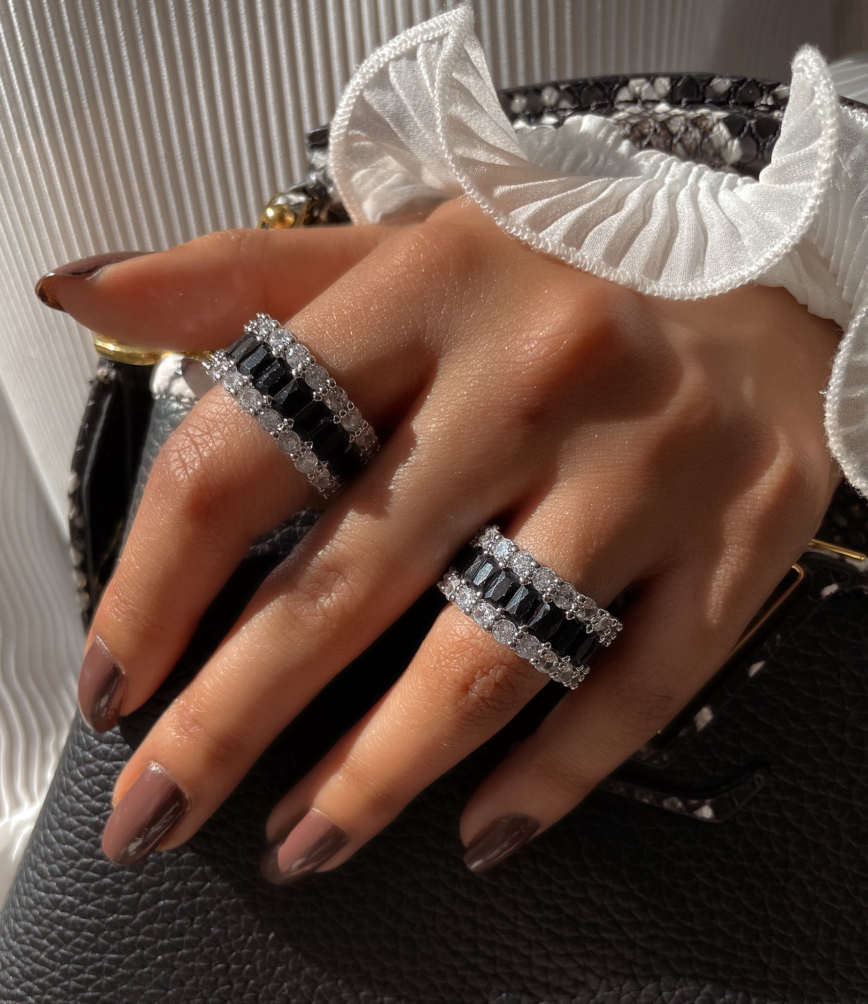 RAVEN | Silver and Black Cubic Zirconia | Ring